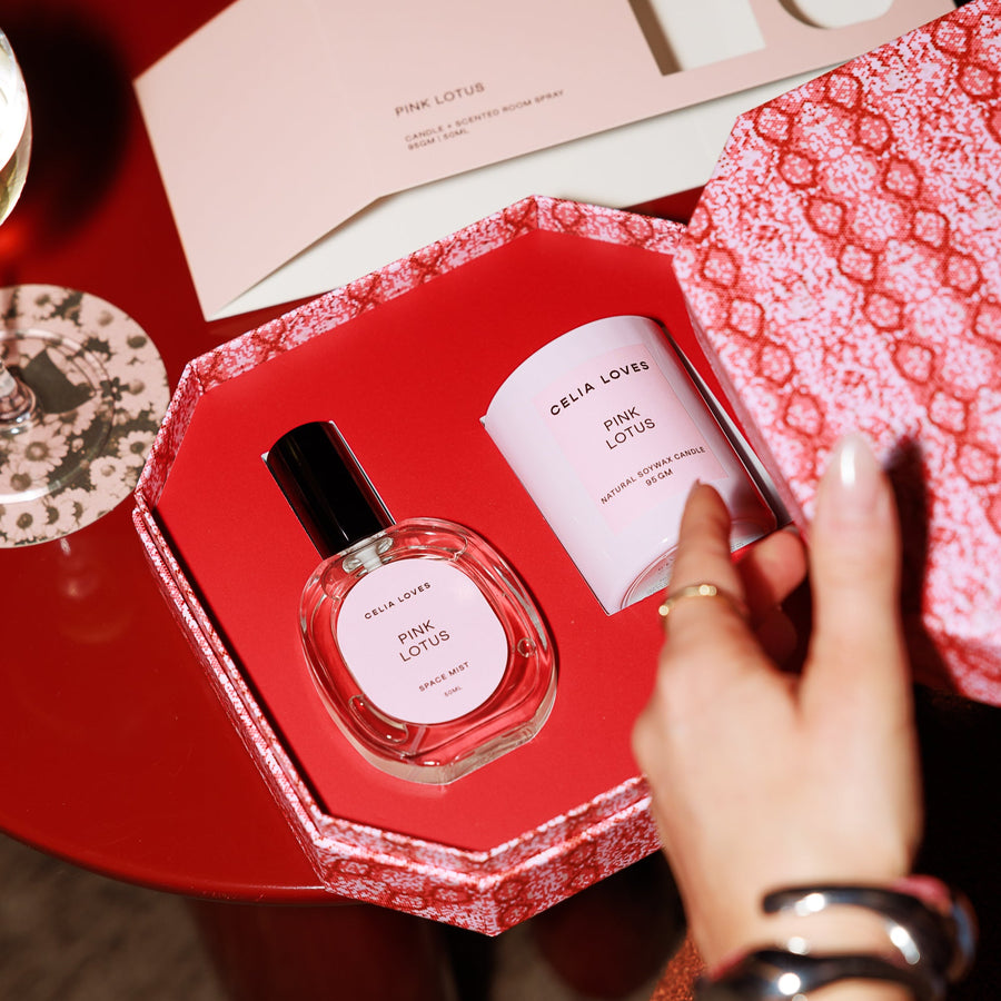PREORDER Pink Lotus - Candle & Room Spray Duo Set
