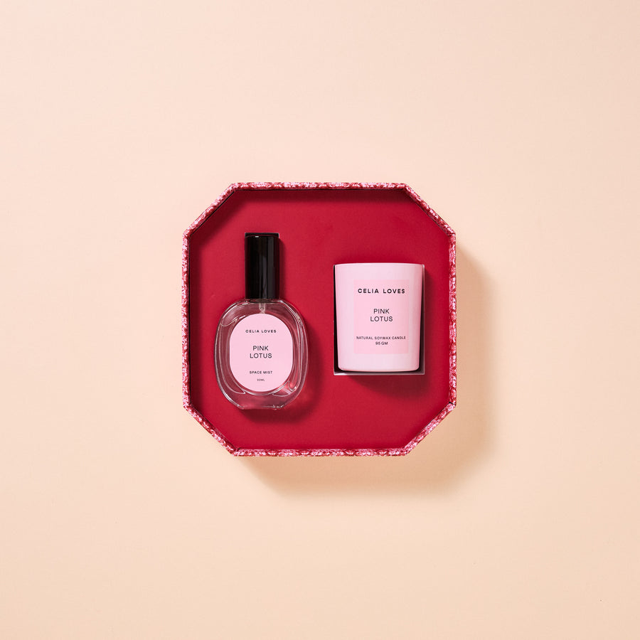 PREORDER Pink Lotus - Candle & Room Spray Duo Set